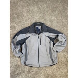 Free Country FCXtreme Mens XL Grey Colorblock Full Zip Windbreaker Jacket